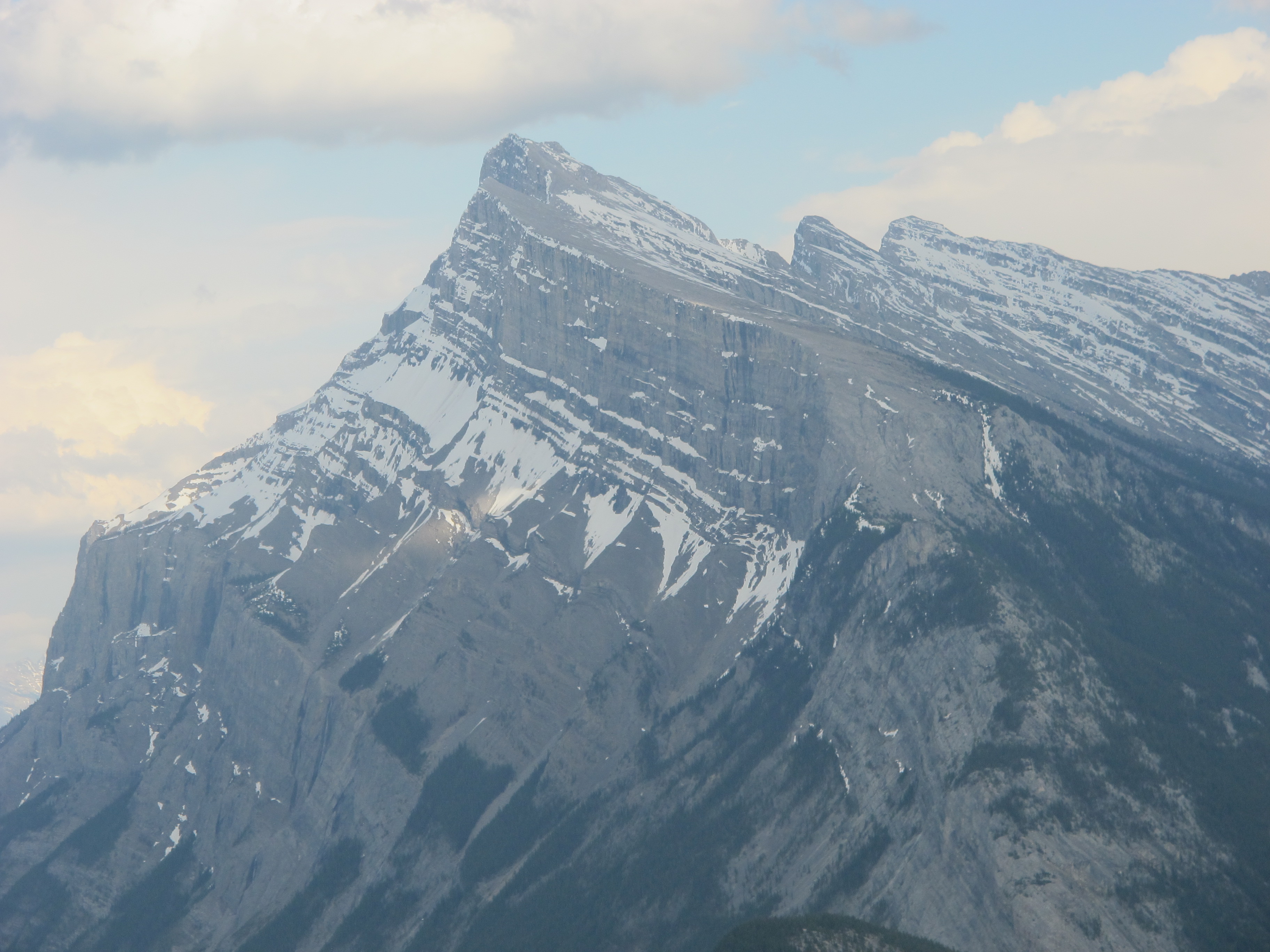 Photos of big peaks above the Bow Valley Mountain Conditions Report